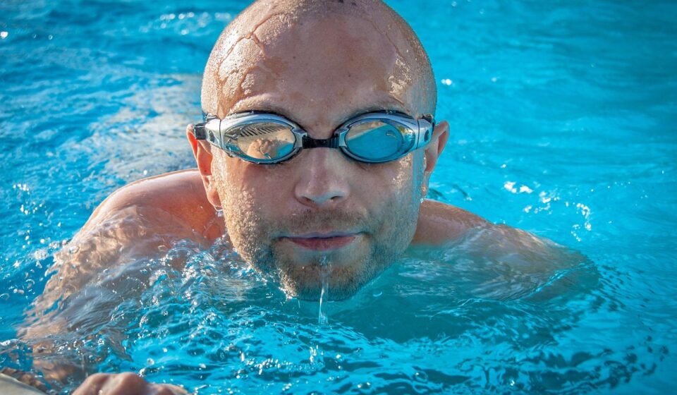 man, nature, swimmer, pool, swimming pool, water, swim, sports, goggles, male, guy