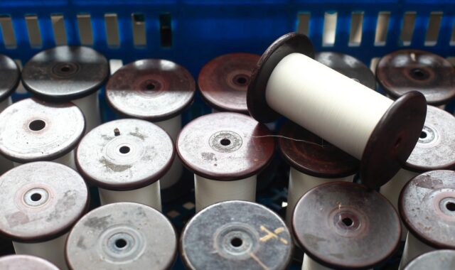 spool, yarn, thread, sew, sewing, bobbin, fashion, coil, silk, factory, fiber, textile