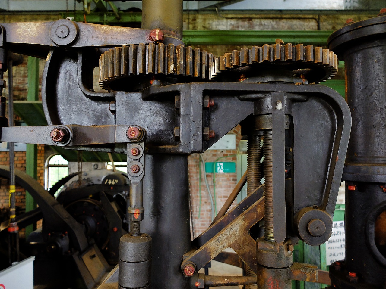machine, gear, black, parts