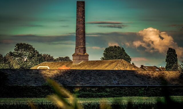 factory, old, industrial, vintage, construction, manufacturing