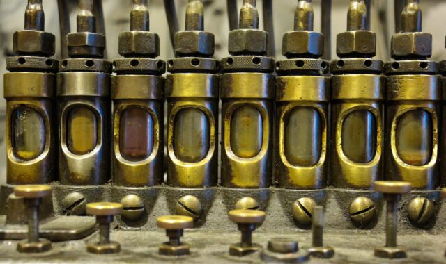 machine part, old, oily, technology, historical
