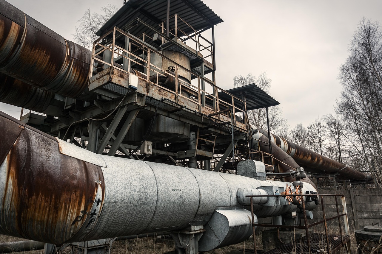 factory, pipes, crash, industrial, machine, power station