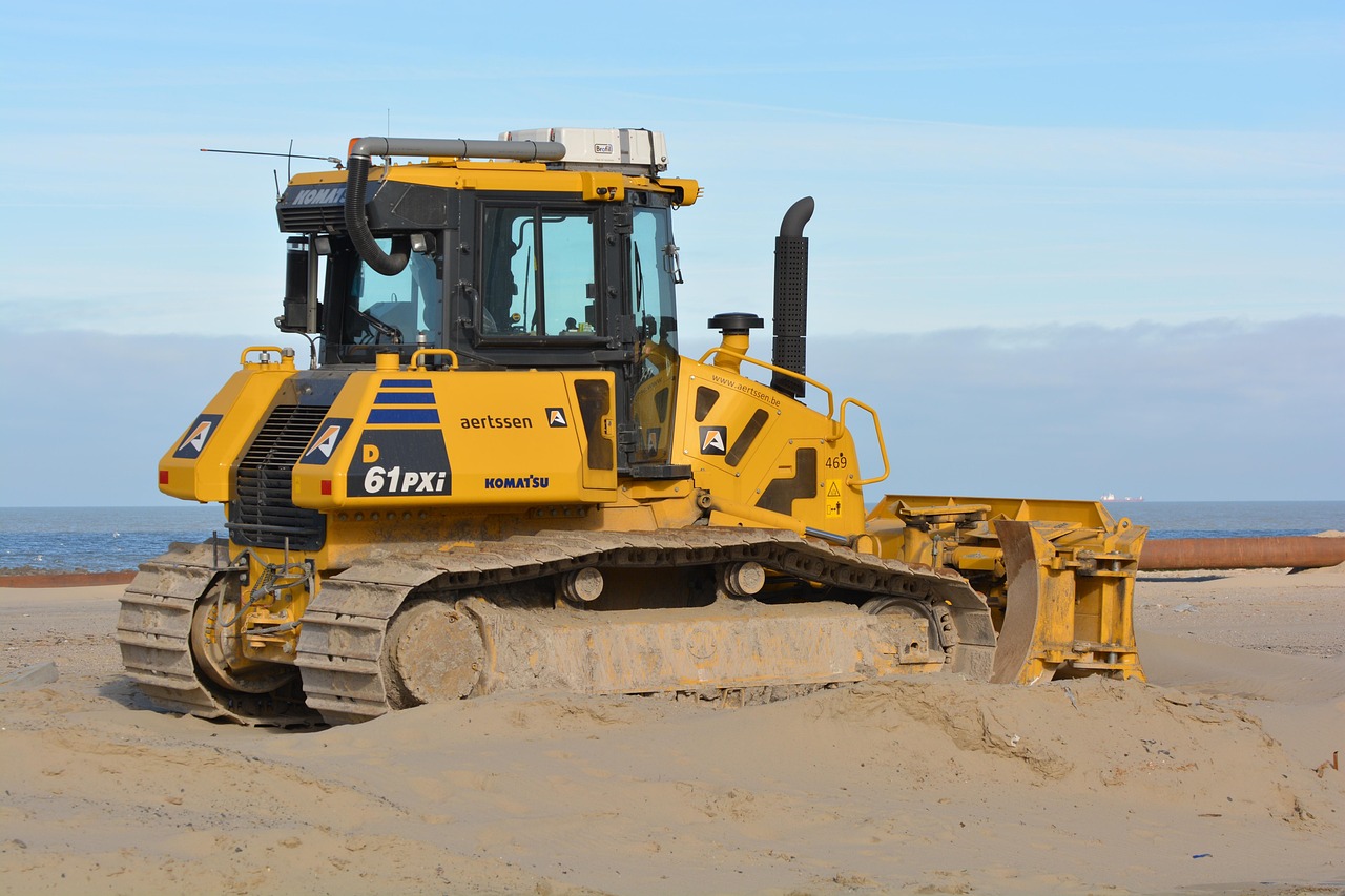 sand, machine, tool, tracks