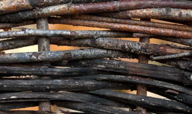 braiding, cart, detail, wood
